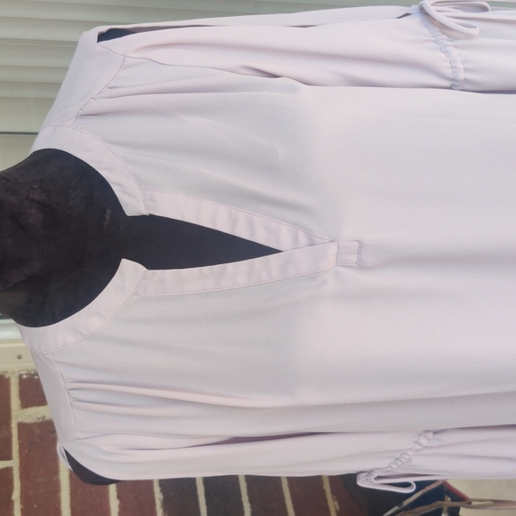 NY Collection light gray slit sleeved blouse - Picture 3 of 8